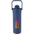 Ranier 2-in-1 Insulated Bottle with Straw and Chug Lid, 25 oz Full Color - Navy - Front