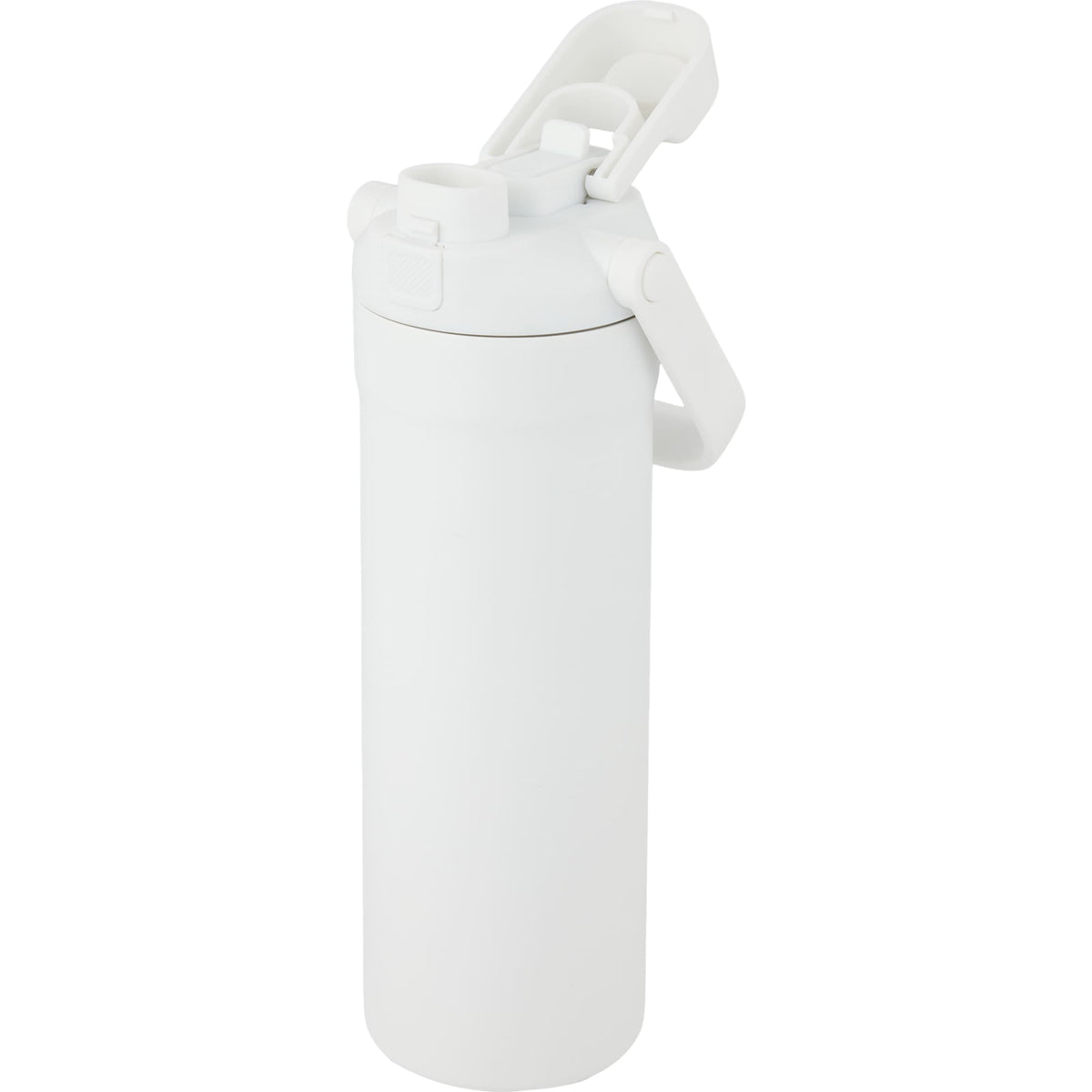 Ranier 2-in-1 Insulated Bottle with Straw and Chug Lid, 25 oz Full Color - White - Back Left Angle