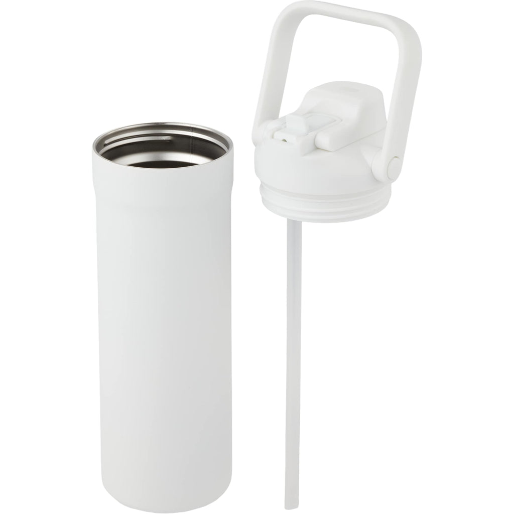 Ranier 2-in-1 Insulated Bottle with Straw and Chug Lid, 25 oz Full Color - White - Detail 4