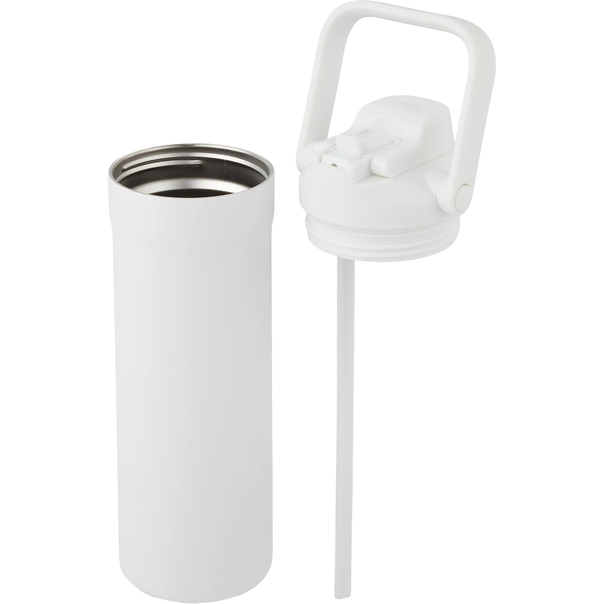 Ranier 2-in-1 Insulated Bottle with Straw and Chug Lid, 25 oz Full Color - White - Detail 4