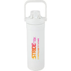 Ranier 2-in-1 Insulated Bottle with Straw and Chug Lid, 25 oz Full Color - White - Front