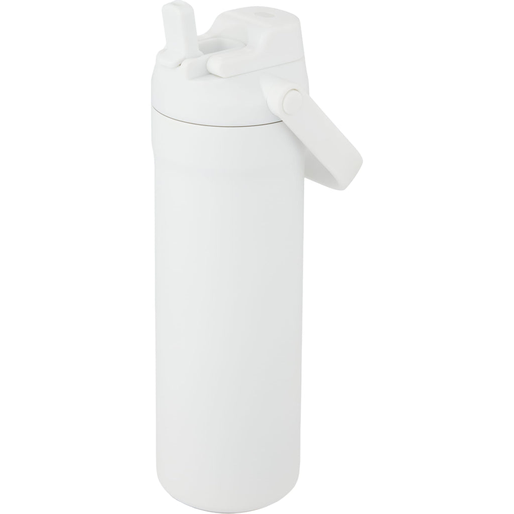 Ranier 2-in-1 Insulated Bottle with Straw and Chug Lid, 25 oz Full Color - White - Left Angle