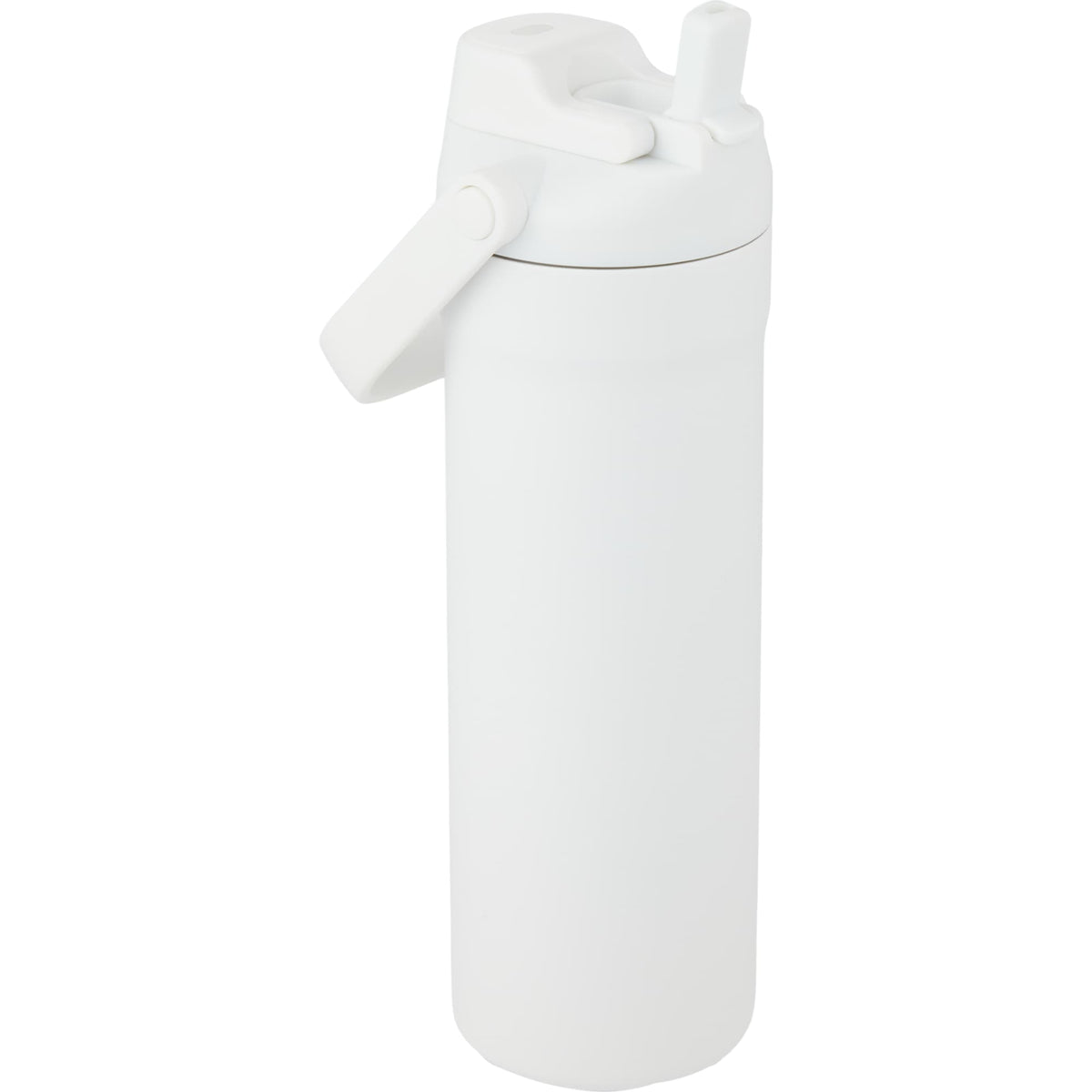 Ranier 2-in-1 Insulated Bottle with Straw and Chug Lid, 25 oz Full Color - White - Right Angle