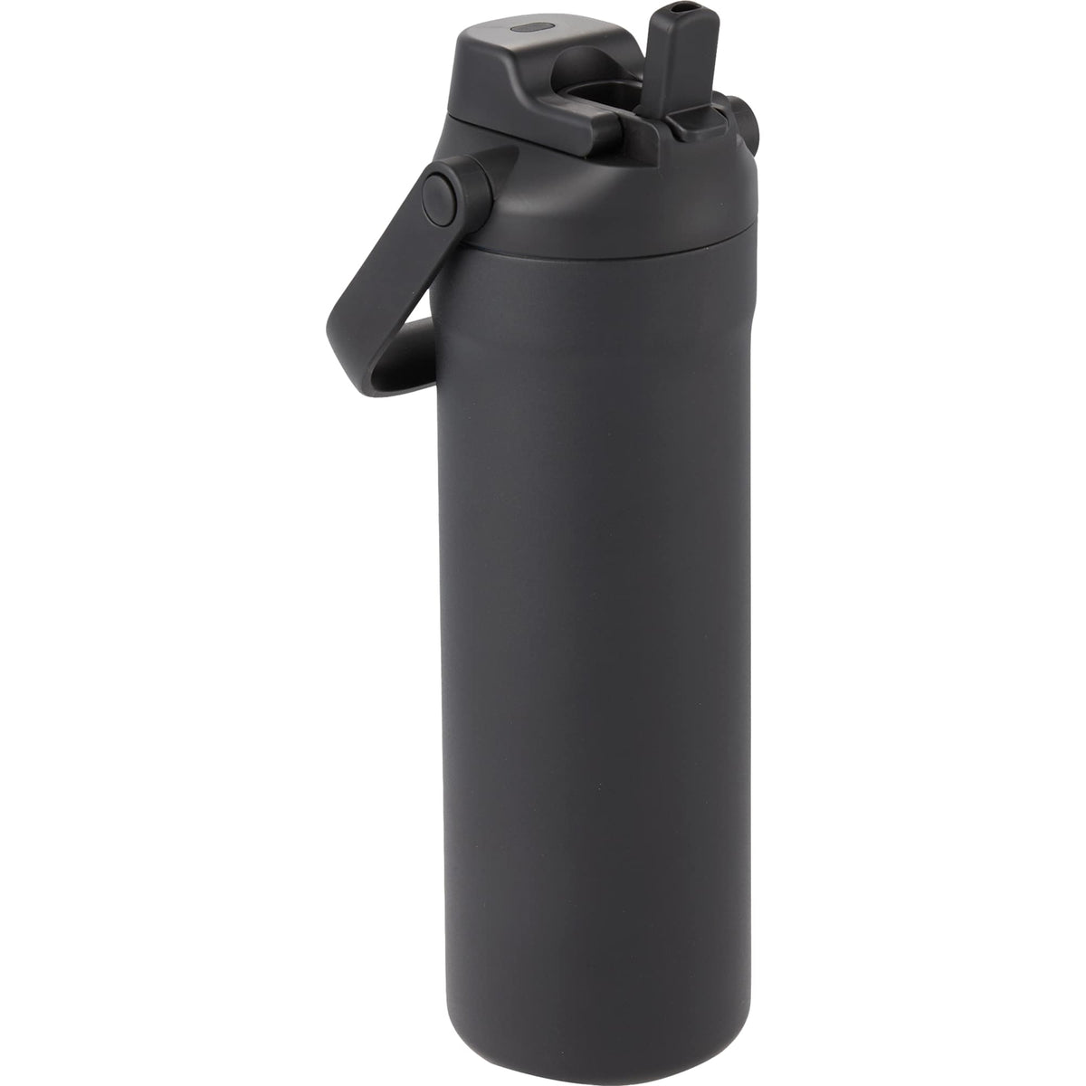 Ranier 2-in-1 Insulated Bottle with Straw and Chug Lid, 25 oz Laser Engraving - Black - Right Angle