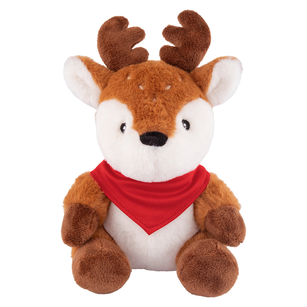Rayne Deer Plush Toy, 6 Inch - Brown - Bandana_Blank