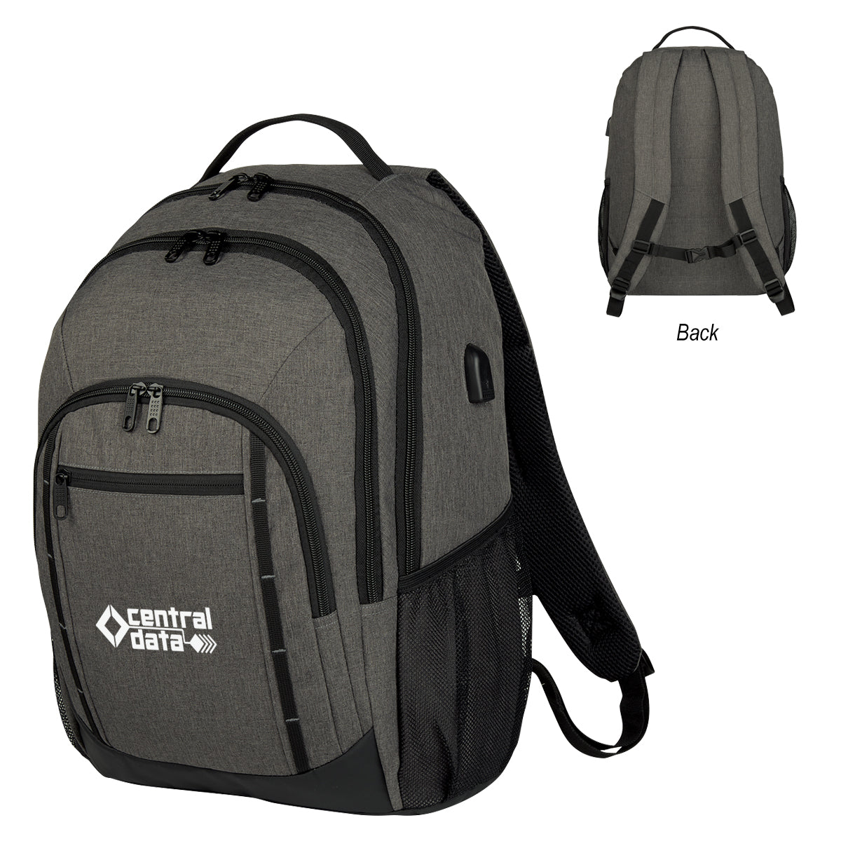 Reagan Laptop Backpack, Heathered
