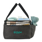 Reagan Nursery Caddy in Recycled PET Embroidery - Charcoal Heather - View 3