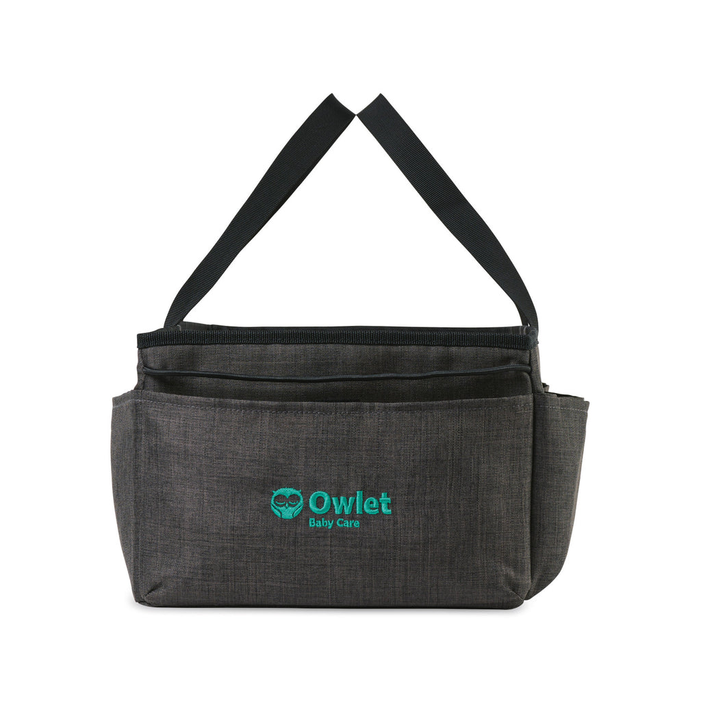 Reagan Nursery Caddy in Recycled PET Embroidery - Charcoal Heather - View 5