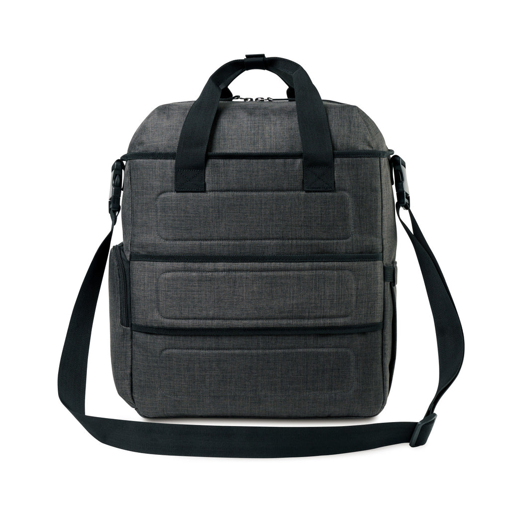 Reagan Recycled Baby Carryall Tote with Insulated Pocket - Charcoal Heather - View 4