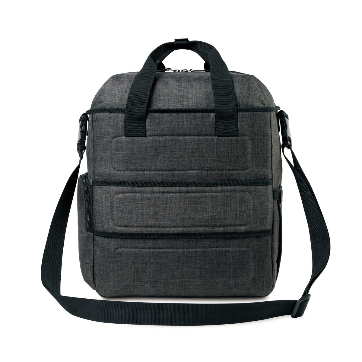 Reagan Recycled Baby Carryall Tote with Insulated Pocket - Charcoal Heather - View 4