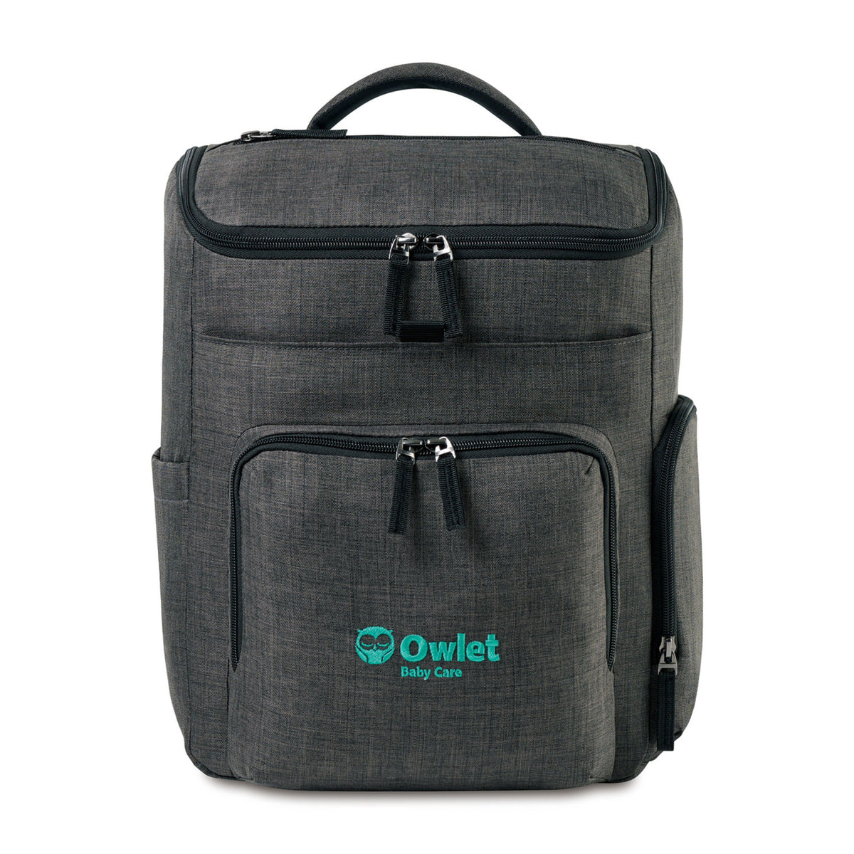 Reagan Recycled Diaper Backpack with Changing Pad - Charcoal Heather - View 1