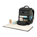 Reagan Recycled Diaper Backpack with Changing Pad - Charcoal Heather - View 2