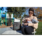 Reagan Recycled Diaper Backpack with Changing Pad - Charcoal Heather - View 5
