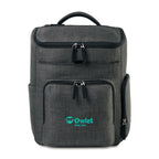 Reagan Recycled Diaper Backpack with Changing Pad Transfer - Charcoal Heather - View 1