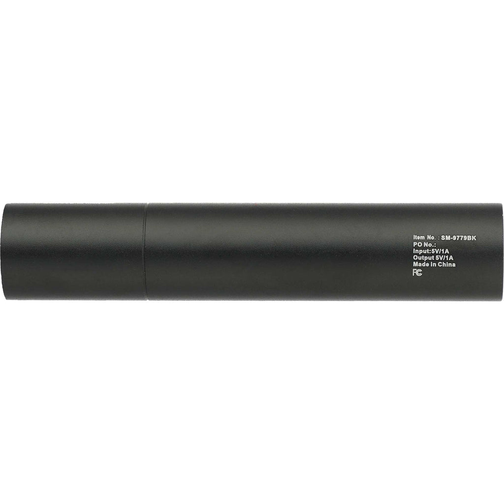 Rechargeable Aluminum Flashlight, 1,200 mAh - Black - Back