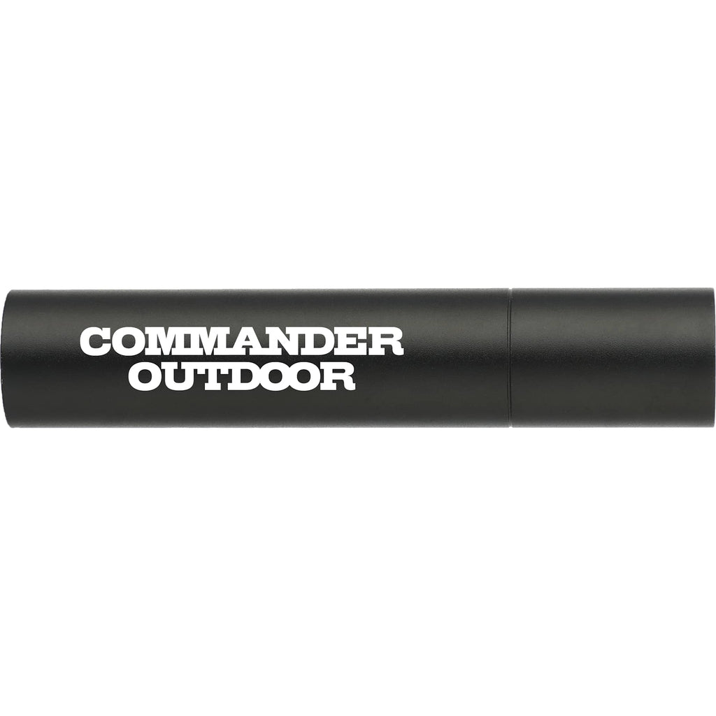 Rechargeable Aluminum Flashlight, 1,200 mAh - Black - Front