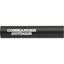 Rechargeable Aluminum Flashlight, 1,200 mAh - Black - Front