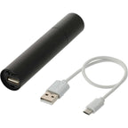 Rechargeable Aluminum Flashlight, 1,200 mAh - Black - Left Angle
