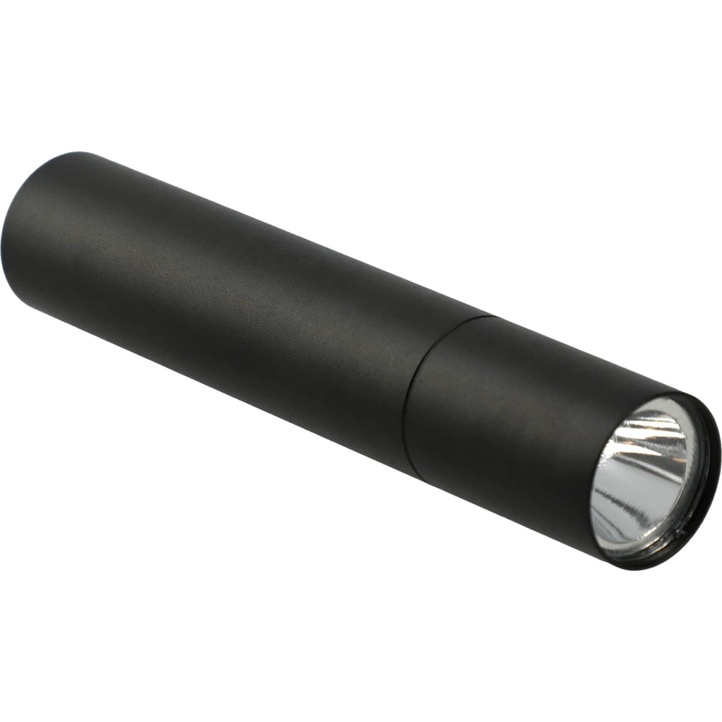 Rechargeable Aluminum Flashlight, 1,200 mAh - Black - Right Angle 4
