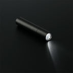 Rechargeable Aluminum Flashlight, 1,200 mAh - Black - Right Angle 5