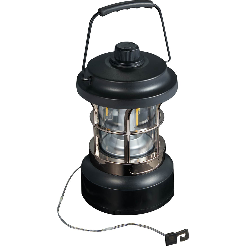 Rechargeable Camping Lantern with 30 ft String Lights - Black - Alternate 2