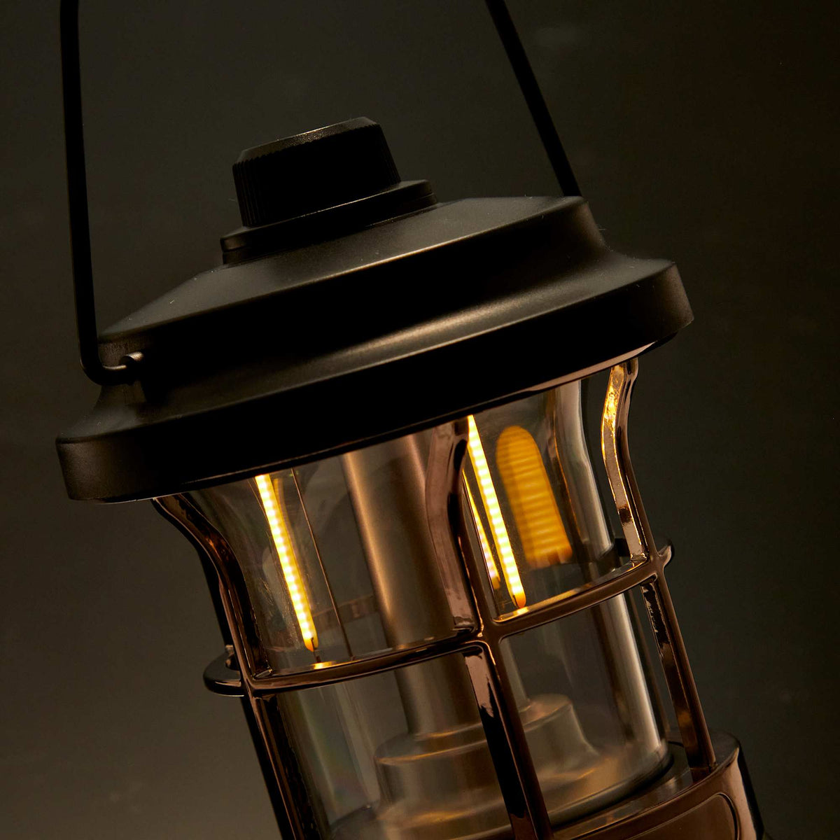 Rechargeable Camping Lantern with 30 ft String Lights - Black - Detail 2