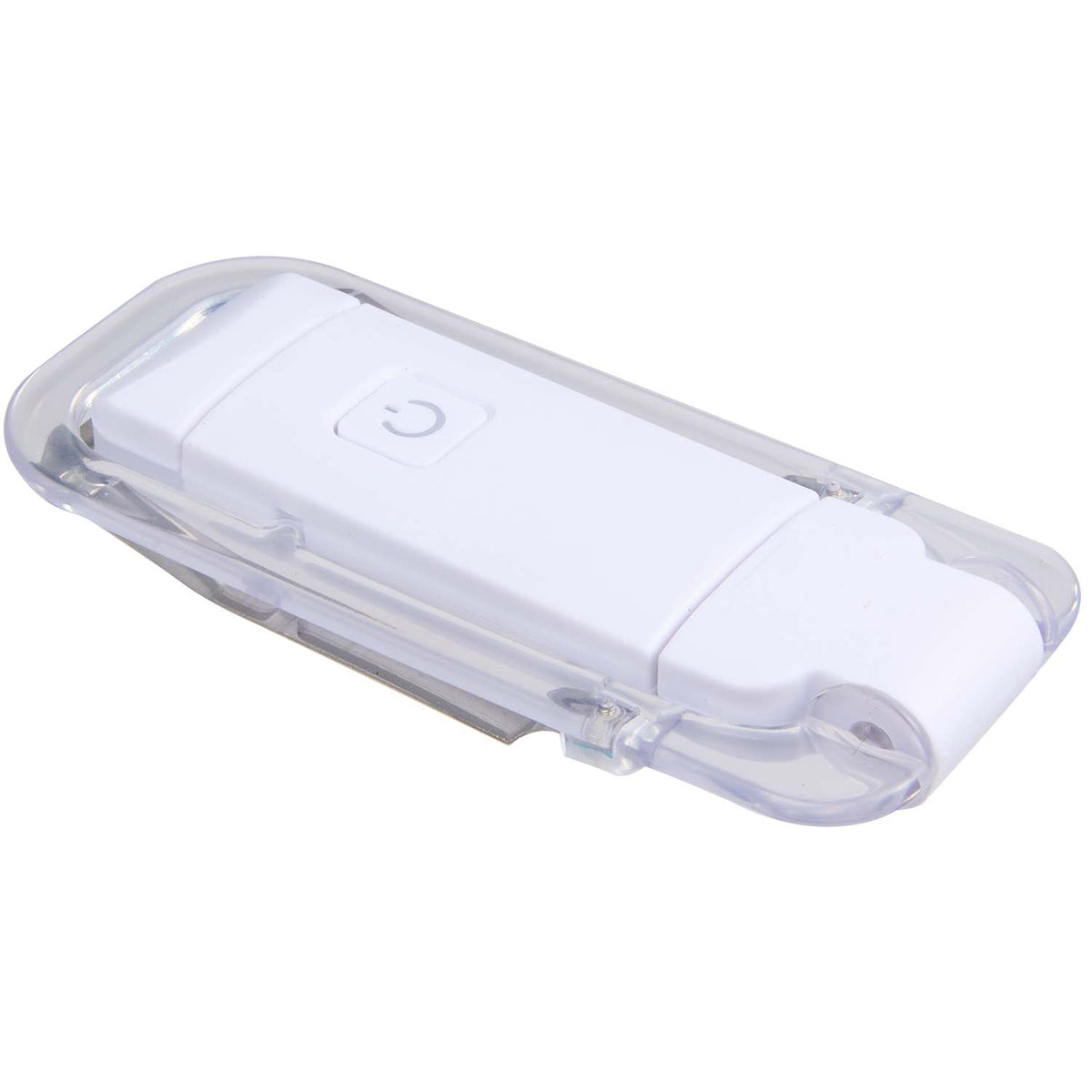 Rechargeable Clip On Book Light in Recycled Plastic Full Color - White - Front 2