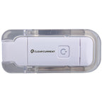 Rechargeable Clip On Book Light in Recycled Plastic Full Color - White - Front Hinge Left