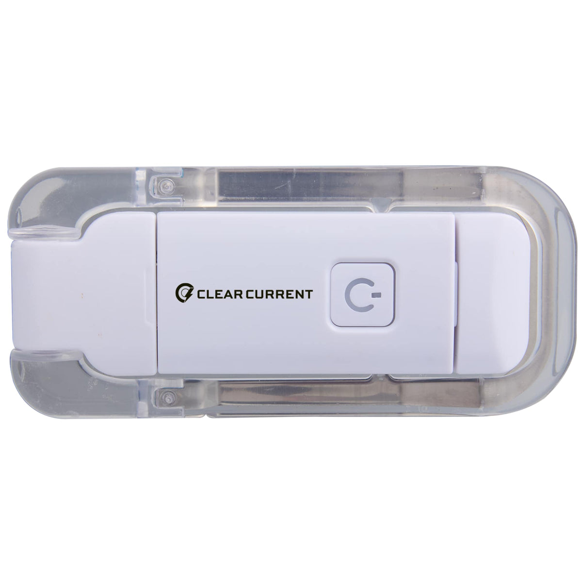 Rechargeable Clip On Book Light in Recycled Plastic Full Color - White - Front Hinge Left
