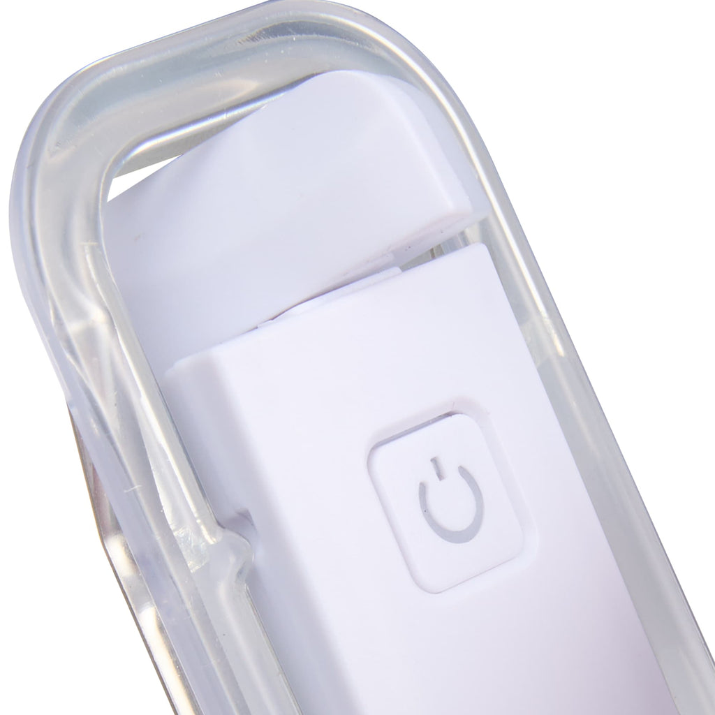 Rechargeable Clip On Book Light in Recycled Plastic Full Color - White - Light Rotation 3