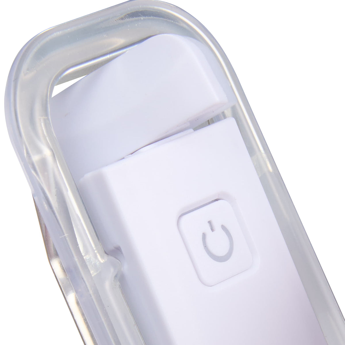 Rechargeable Clip On Book Light in Recycled Plastic Full Color - White - Light Rotation 3
