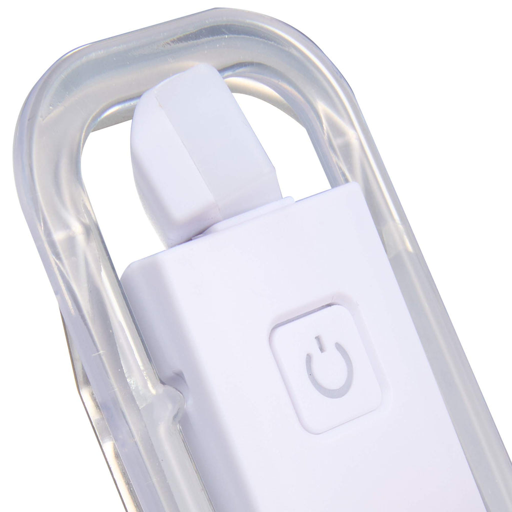 Rechargeable Clip On Book Light in Recycled Plastic Full Color - White - Light Rotation