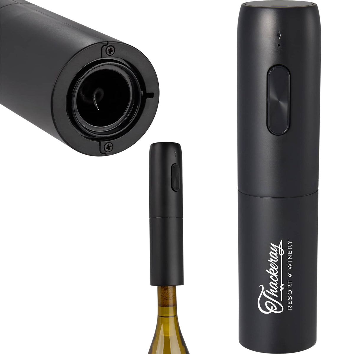 Rechargeable Electric Wine Opener with USB-C - Black - Default