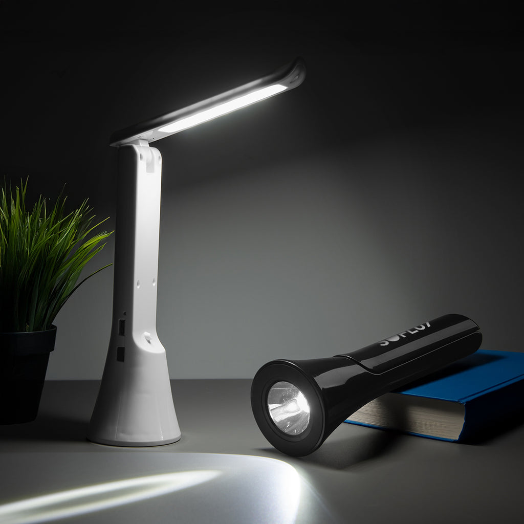 Rechargeable Flashlight and Lamp in One - Black - Lifestyle_Padprint