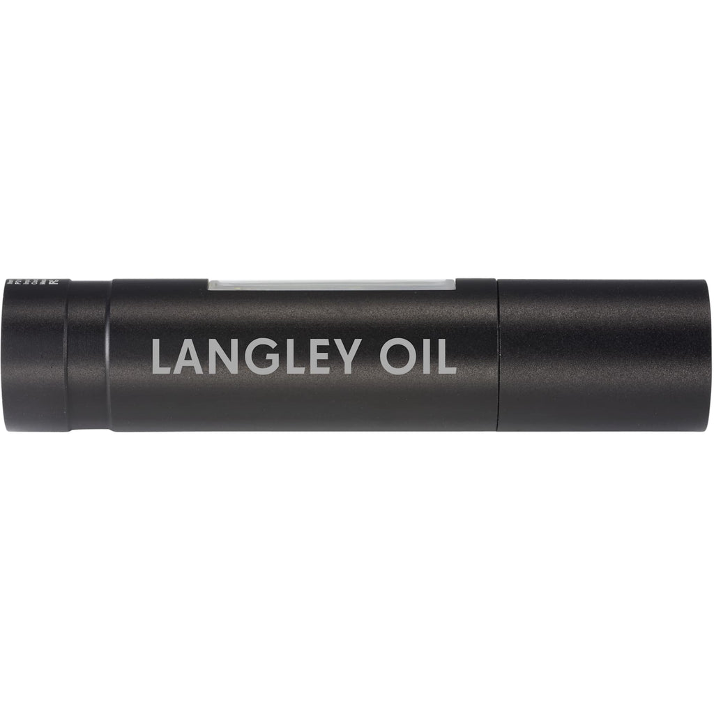 Rechargeable Flashlight with COB Side Light, 2,200 mAh Full Color - Black - Front