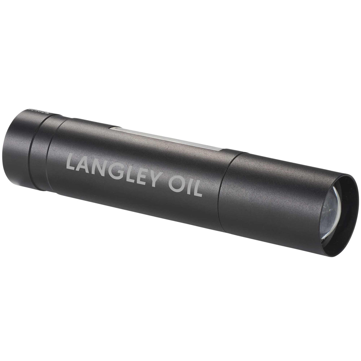 Rechargeable Flashlight with COB Side Light, 2,200 mAh Full Color - Black - Left Angle