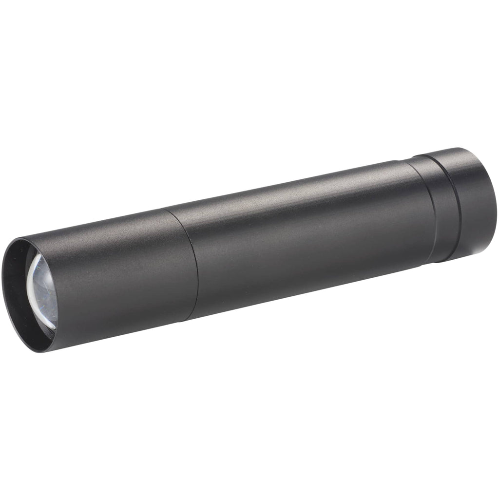 Rechargeable Flashlight with COB Side Light, 2,200 mAh Full Color - Black - Right Angle