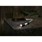 Rechargeable Flashlight with COB Side Light, 2,200 mAh Laser Engraving - Black - Front 7