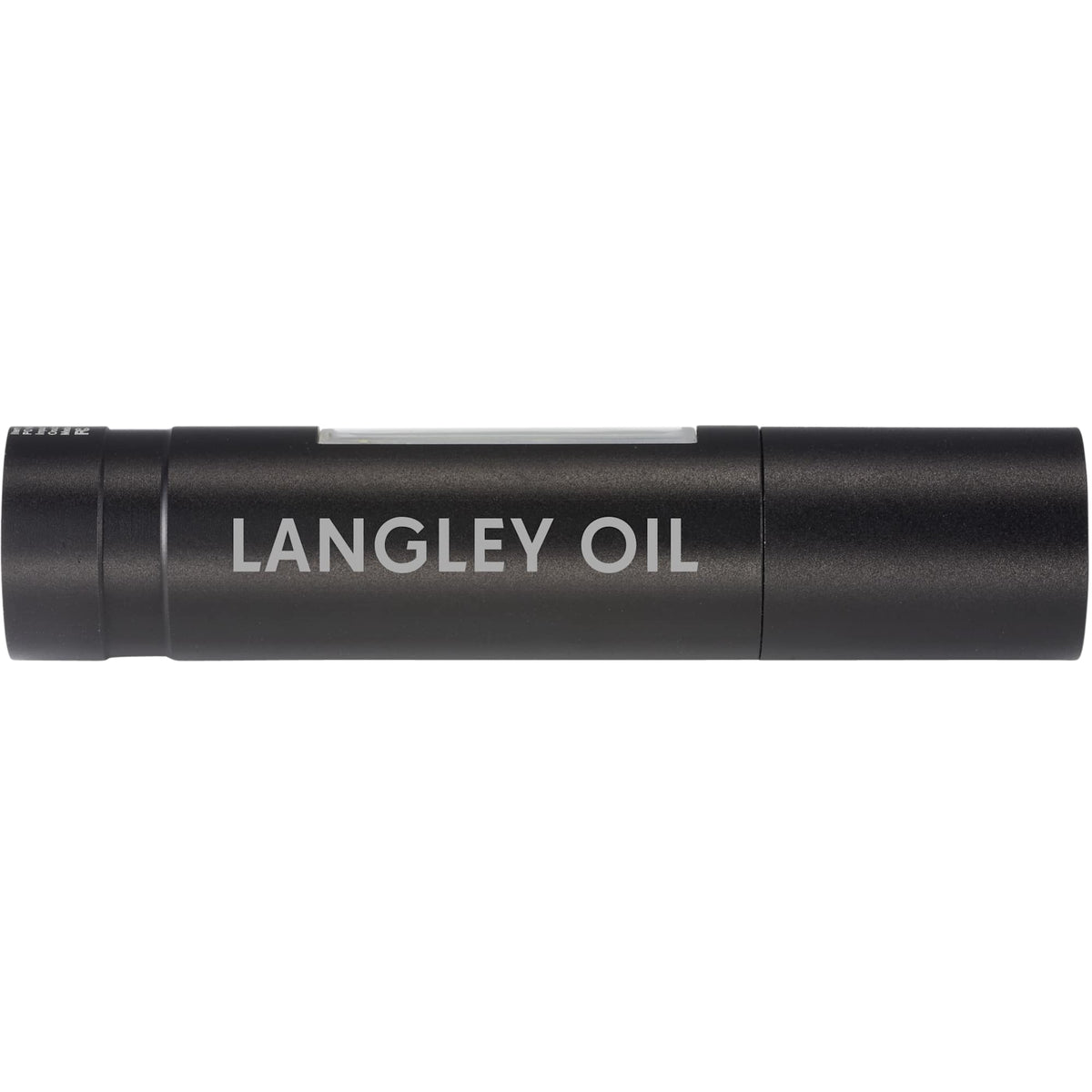 Rechargeable Flashlight with COB Side Light, 2,200 mAh Laser Engraving - Black - Front
