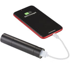 Rechargeable Flashlight with COB Side Light, 2,200 mAh Laser Engraving - Black - Left Angle 2