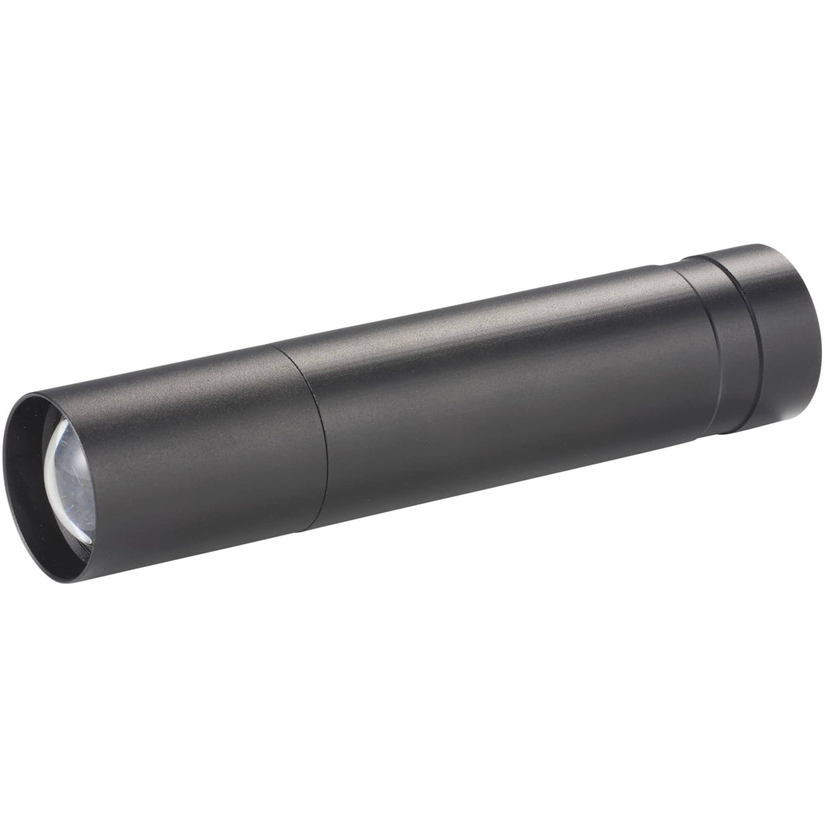 Rechargeable Flashlight with COB Side Light, 2,200 mAh Laser Engraving - Black - Right Angle