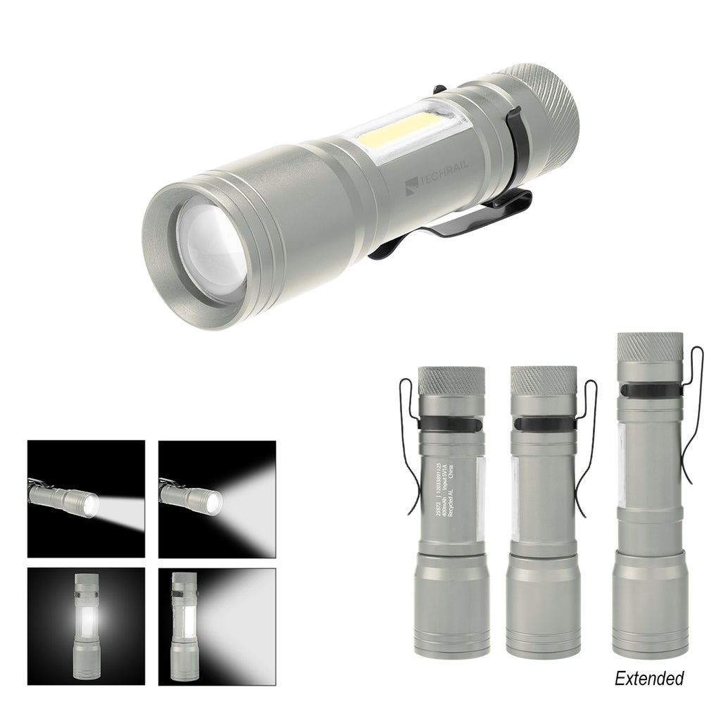 Rechargeable Freeport Focus Flashlight - Gunmetal - Laser