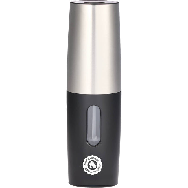 Rechargeable Gravity Pepper Mill with LED Light Laser Engraving