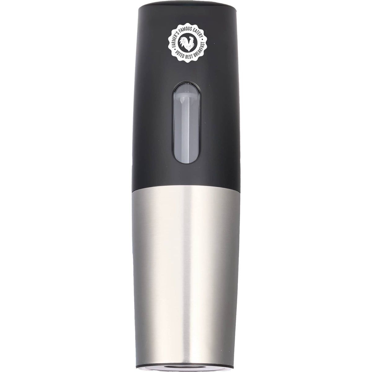 Rechargeable Gravity Pepper Mill with LED Light - Steel - Front 2