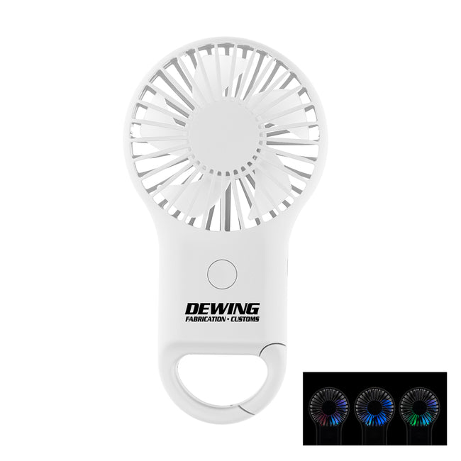 Rechargeable Handheld Fan with Carabiner