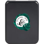 Rechargeable LED Compact Mirror in Recycled Plastic Full Color - Black - Front