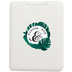 Rechargeable LED Compact Mirror in Recycled Plastic Full Color - White - Front