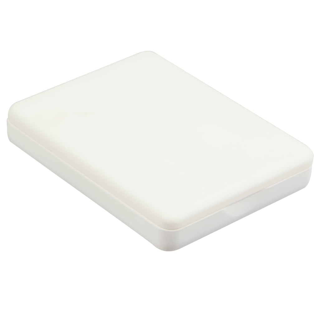 Rechargeable LED Compact Mirror in Recycled Plastic Full Color - White - Left Angle