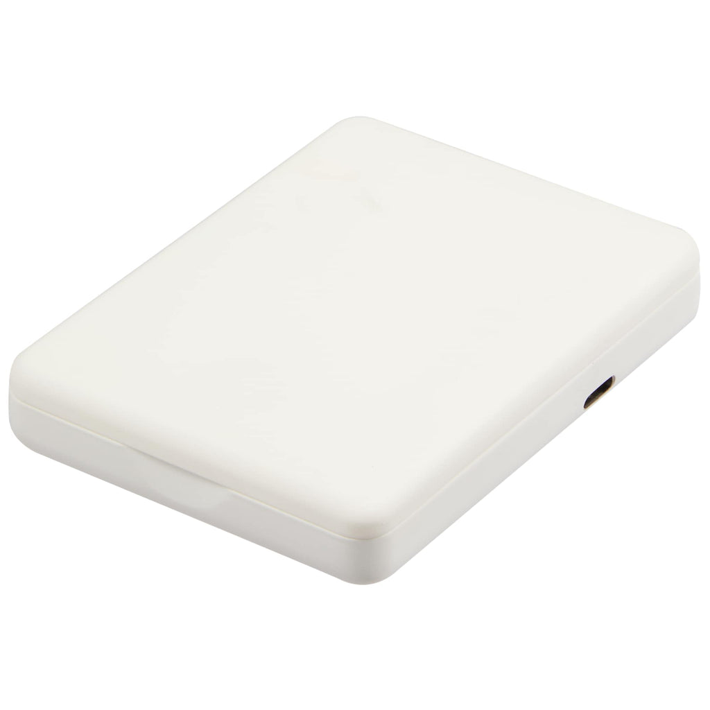 Rechargeable LED Compact Mirror in Recycled Plastic Full Color - White - Right Angle 2