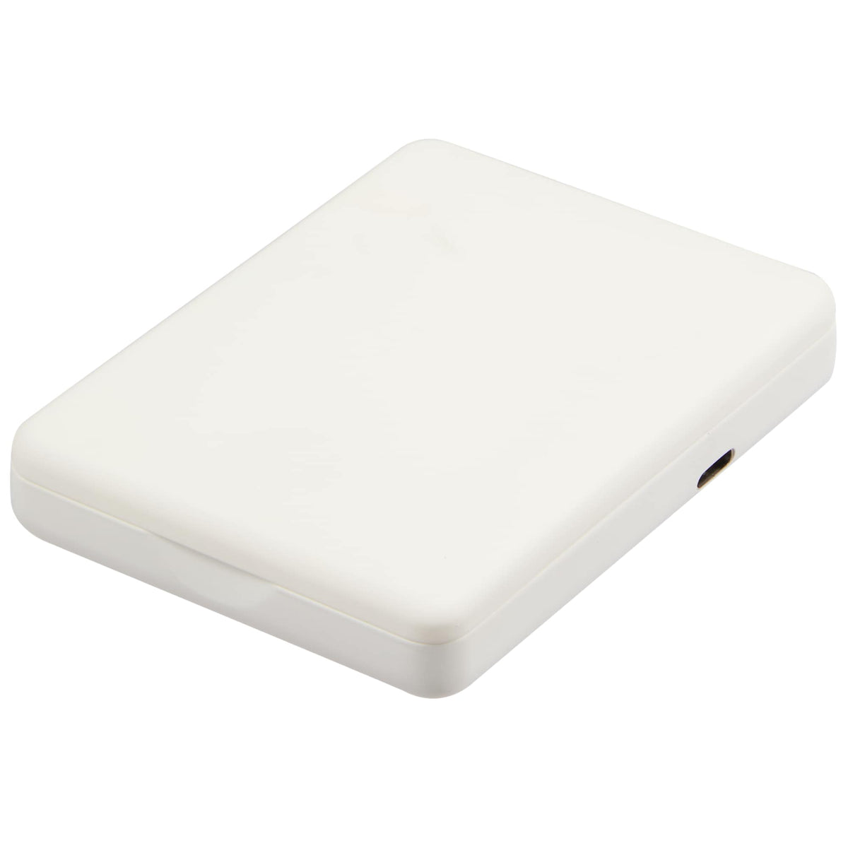 Rechargeable LED Compact Mirror in Recycled Plastic Full Color - White - Right Angle 2